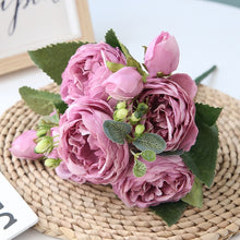 Load image into Gallery viewer, 5 Big Heads/Bouquet Peonies Silk Artificial Flowers
